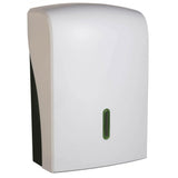 Vivo Halo Series ABS Plastic Satin White Paper Towel Dispenser