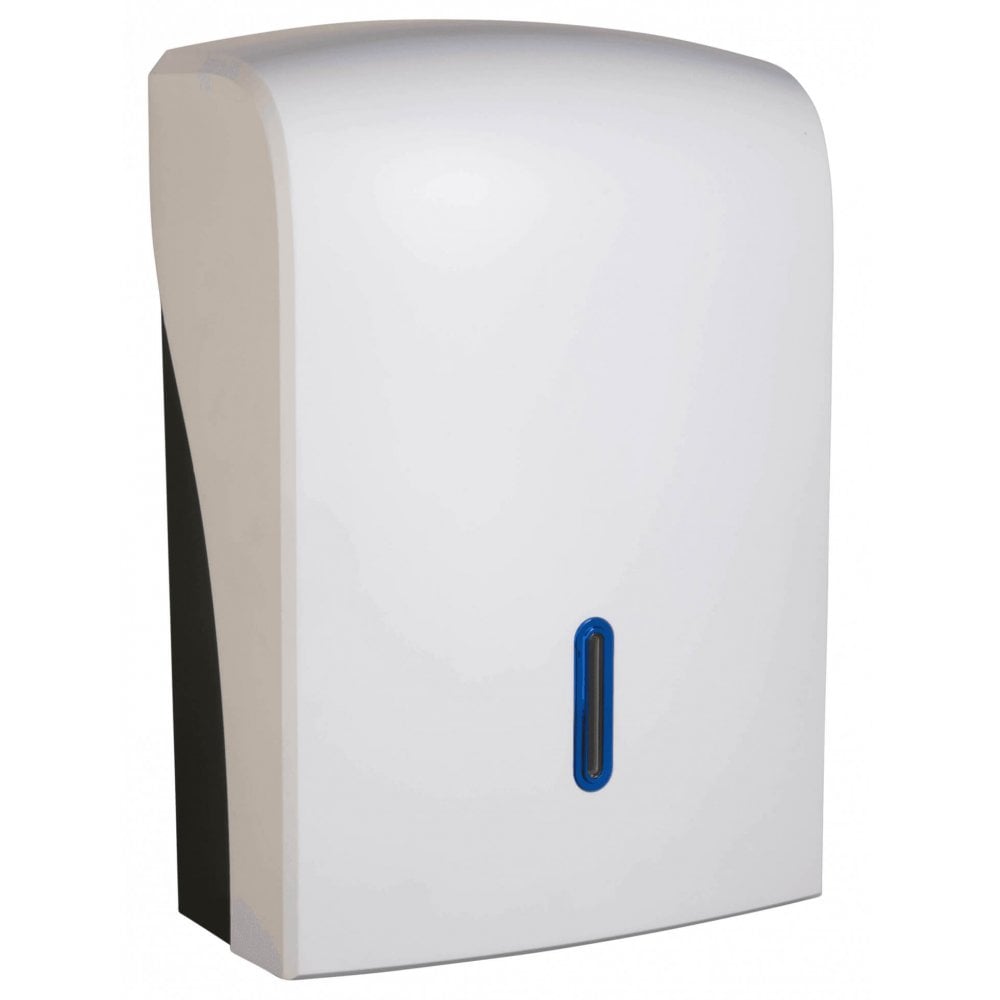 Vivo Halo Series ABS Plastic Satin White Paper Towel Dispenser