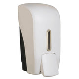 Vivo Halo Series ABS Plastic 1L Satin White Liquid Soap Dispenser