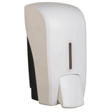 Vivo Halo Series ABS Plastic 1L Satin White Liquid Soap Dispenser