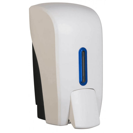 Dispenser di sapone liquido bianco satinato serie Vivo Halo in plastica ABS da 1 litro