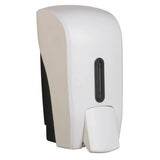 Vivo Halo Series ABS Plastic 1L Satin White Liquid Soap Dispenser