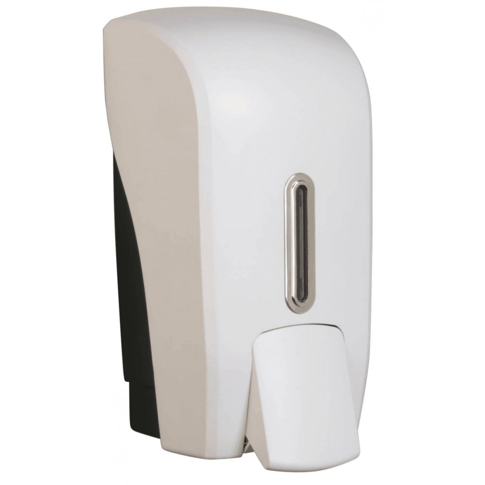 Vivo Halo Series ABS Plastic 1LTR Satin White Liquid Soap Dispenser