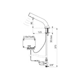 378035 / 478035 DELABIE Black BINOPTIC Electronic Tap For Recessed Basins