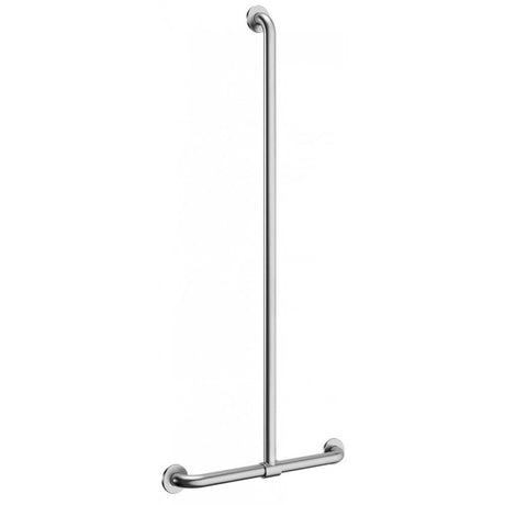 5441 DELABIE Barre de maintien en T Ø 32 mm 1160x500 inox avec barre verticale coulissante