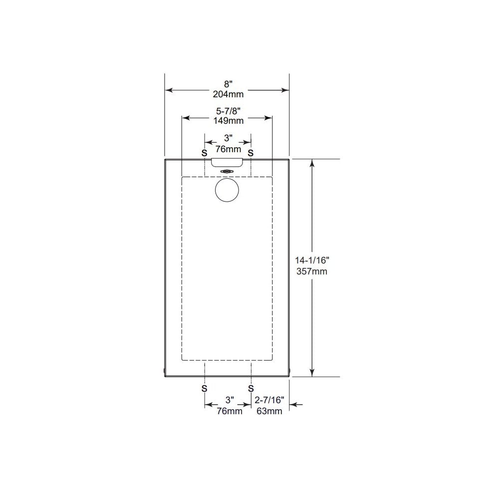 B-3513 Recessed 2.3L Sanitary Napkin Disposal