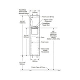 B-38034 Distributeur de serviettes en papier encastré avec poubelle de 14,4 L