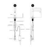 The Splash Lab Deck mounted IR sensor Tap Mains Operated - Large