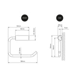 Stainless Steel Single Toilet Roll Holder with Concealed Fixings TSL.45
