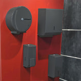 Vivo Graphite Series 6" Twin Micro Jumbo Toilet Roll Dispenser