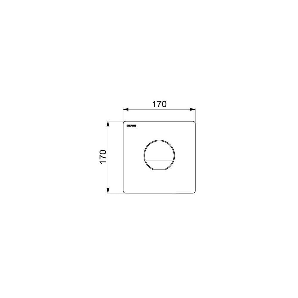 763040 DELABIE TEMPOFLUX 3 Circular Direct Flush System Control Plate for WCs