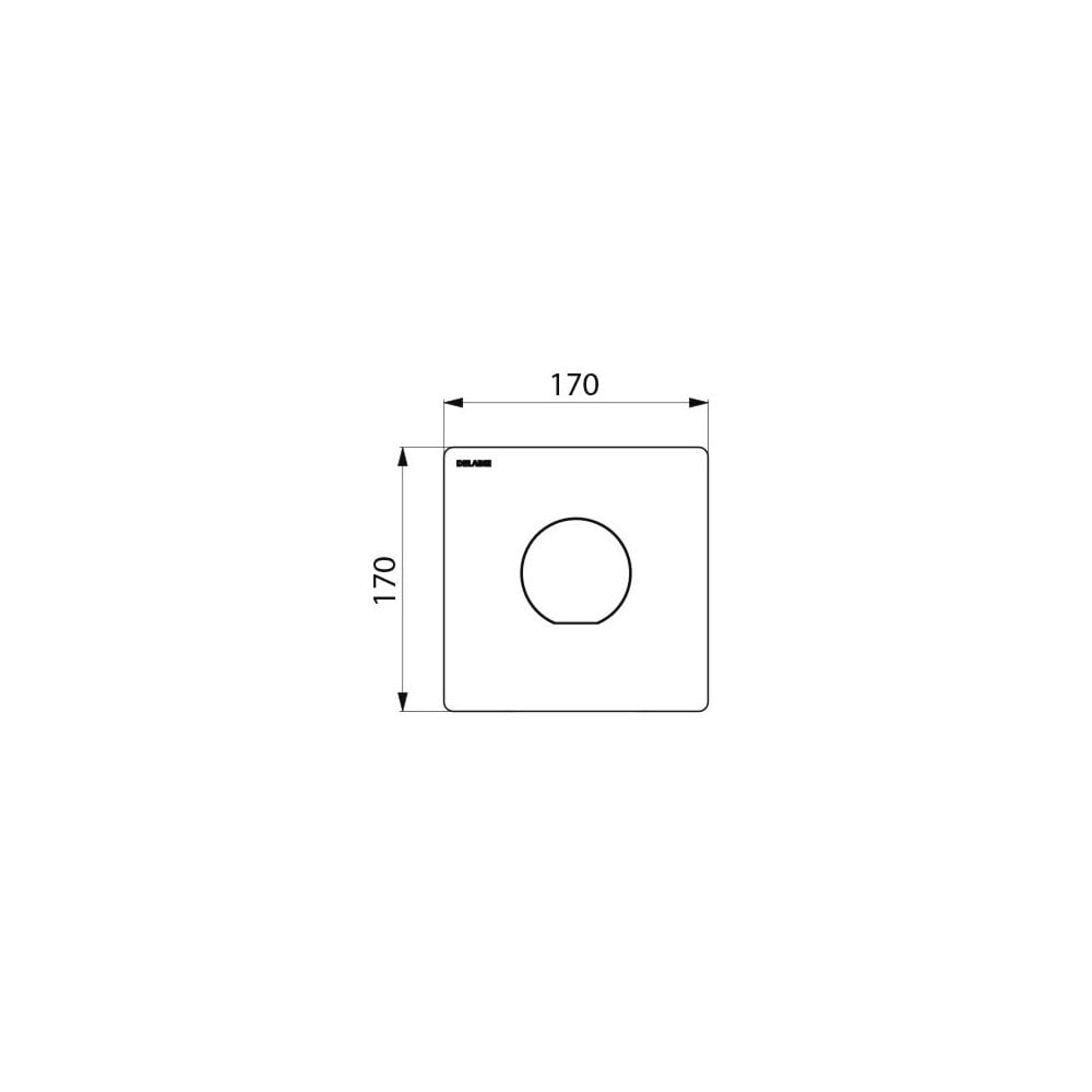 763041 DELABIE TEMPOFLUX 3 Round Direct Single Flush System Control Plate for WCs