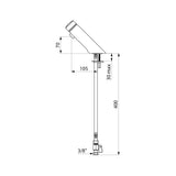 794000 DELABIE TEMPOMIX 3 Deck Mounted 105mm 3/8" Time Flow Mixer Tap