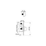 790909 DELABIE TEMPOMIX Recessed Time Flow Shower Kit