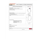 Anneau porte-serviettes en laiton chromé Mediclinics, 170 mm