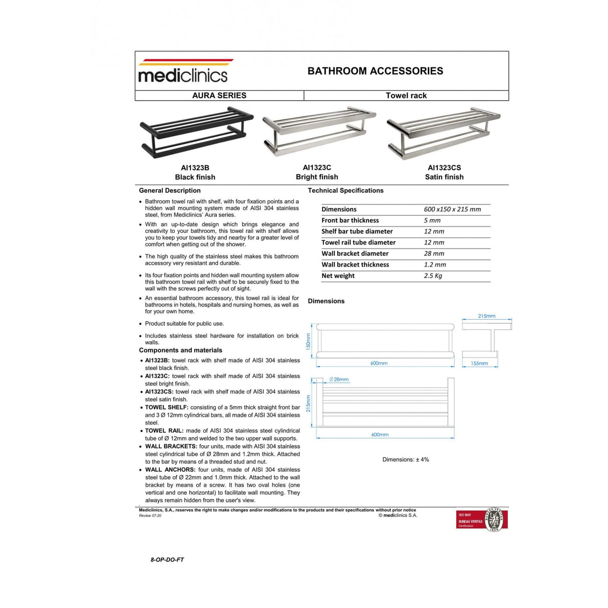 Porte-serviettes Mediclinics