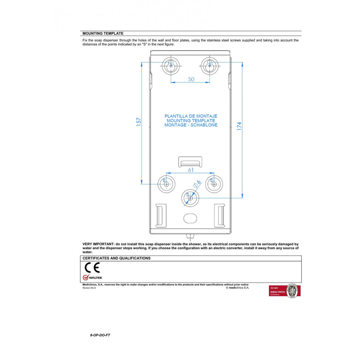 Dispenser automatico di disinfettante per mani SPRAY LIQUIDO alcolico