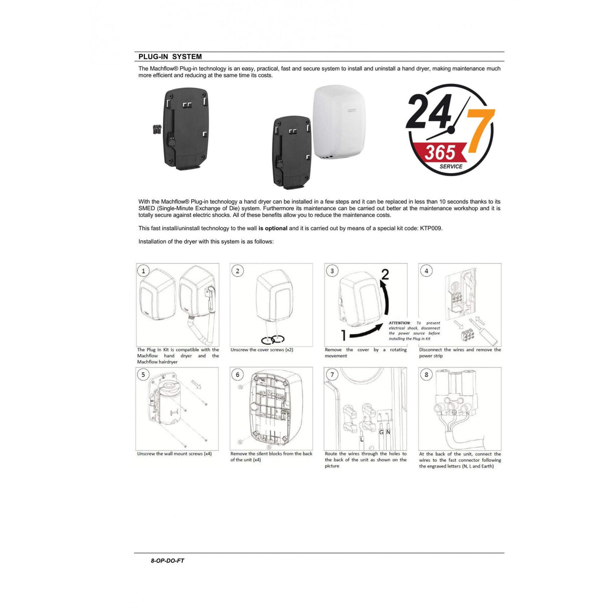 Sèche-mains Mediclinics Machflow Plus HEPA et ioniseur - Noir M09AB-I