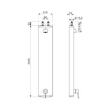 H963915 DELABIE Aluminium Shower Panel with SECURITHERM Sequential Mixer