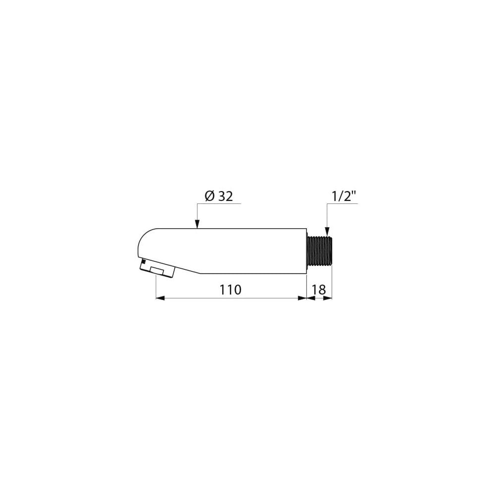 947120 DELABIE 110mm Wall Mounted Fixed Spout