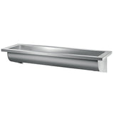 Cuve de lavage murale bactériostatique en inox 304 CANAL (différentes longueurs)