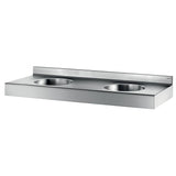 DUPLO RP Stainless Steel Wall-Mounted Multiple Washbasin with Splaashback L.1200mm 120390