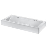 Lavabo mural MINERALCAST pour 2 robinets L.1200 mm 454120