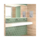 Lavabo mural MINERALCAST L.1200 avec 2 trous de robinetterie Ø35 mm 454122