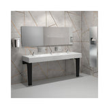 MINERALCAST Wall-Mounted Wash Trough for 3 taps L.1800mm 454180