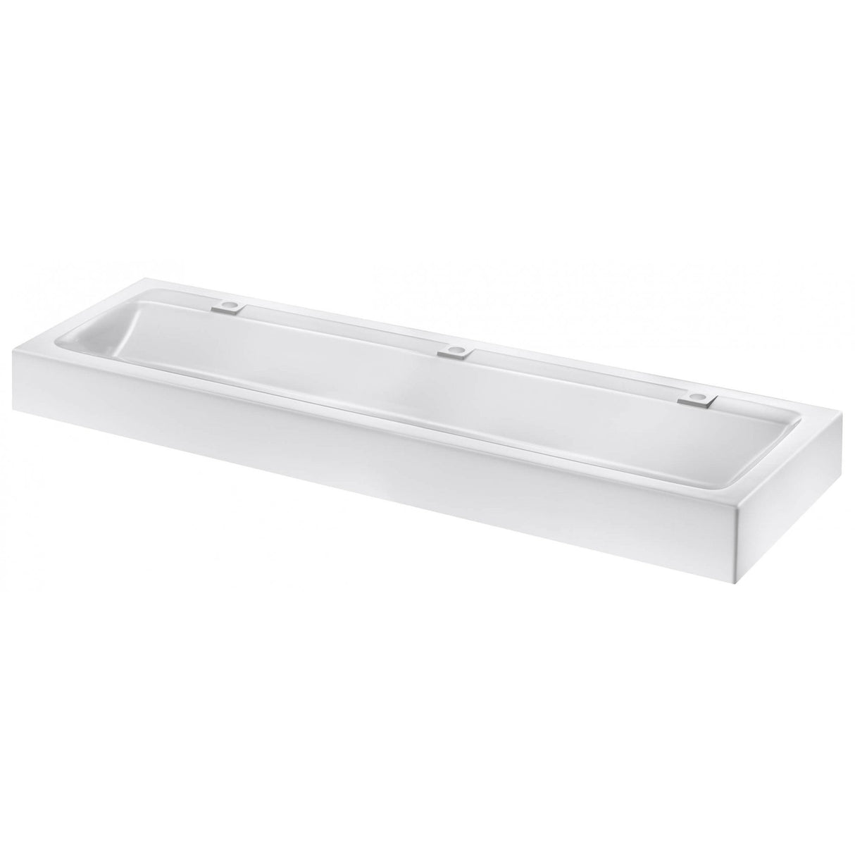 MINERALCAST Wall-Mounted Wash Trough L.1800mm with 3 x Ø35mm tap holes 454182