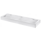 MINERALCAST Wall-Mounted Wash Trough L.1800mm with 3 x Ø35mm tap holes 454182