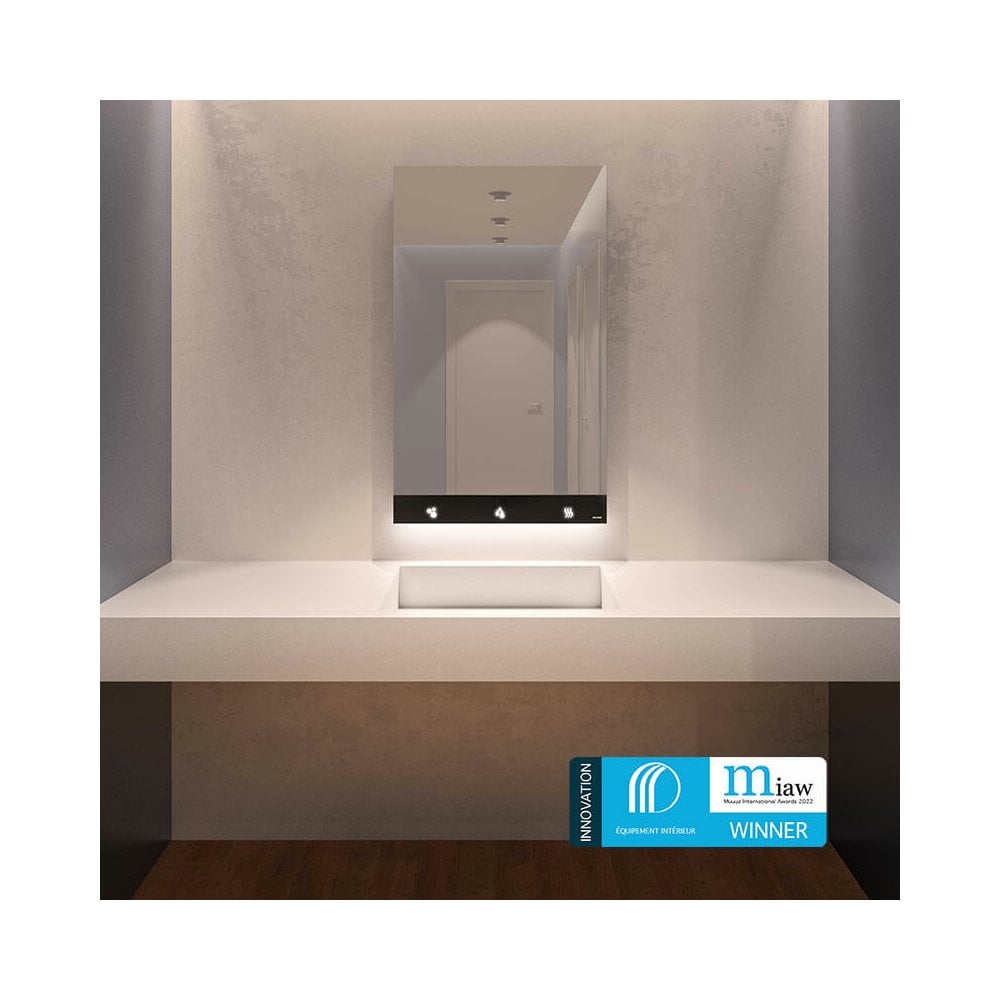 Armoire de toilette 4 en 1 avec distributeur automatique de savon, robinet à capteur et sèche-mains 510203 (largeur 600 mm)