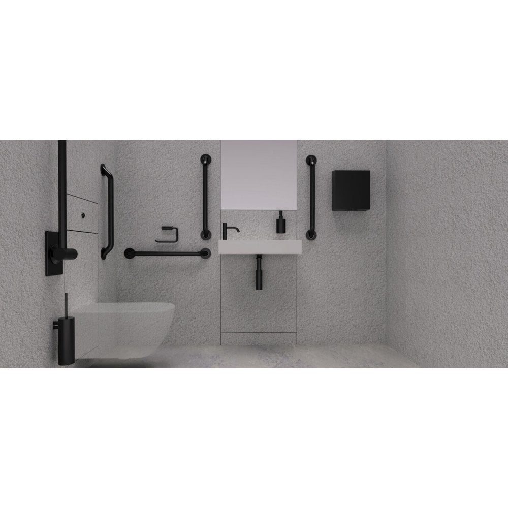 The Splash Lab Stainless Steel Single Toilet Roll Holder with Concealed Fixings