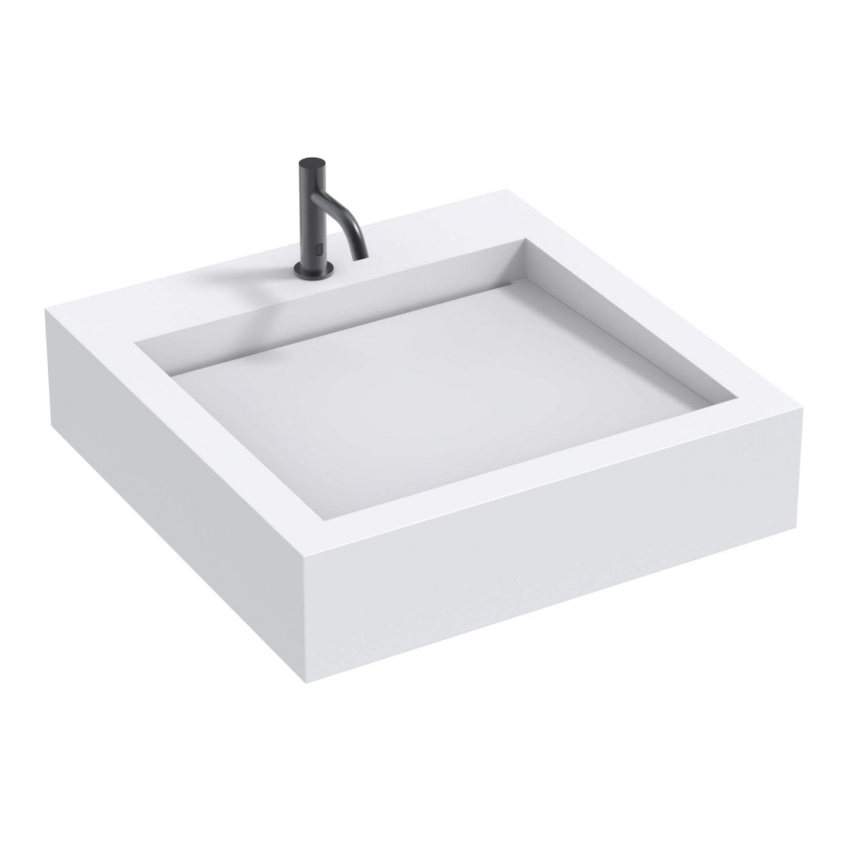 The Monolith S, M or L Series Wall Mounted Wash Basin L.600mm (300, 450 or 600mm Depth)