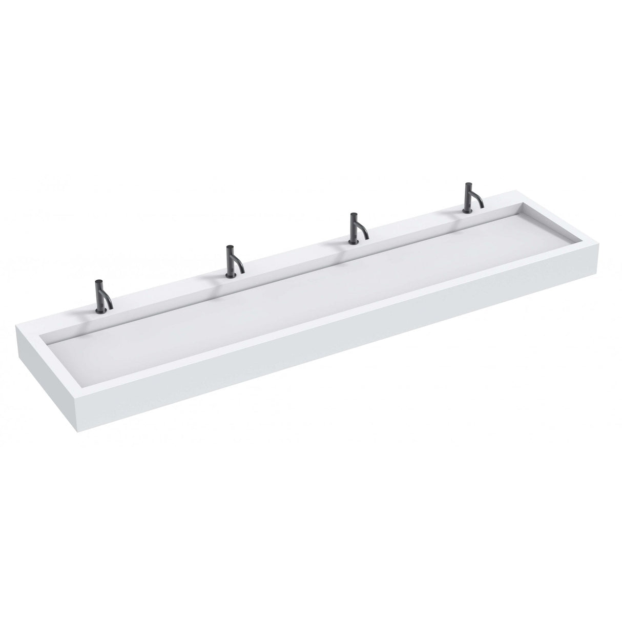 The Monolith S, M or L Series Wall Mounted Wash Basin L.2400mm (300, 450 or 600mm Depth)