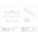 The Monolith S, M or L Series Wall Mounted Wash Basin L.2400mm (300, 450 or 600mm Depth)