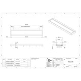 The Monolith S, M or L Series Wall Mounted Wash Basin L.3000mm (300, 450 or 600mm Depth)