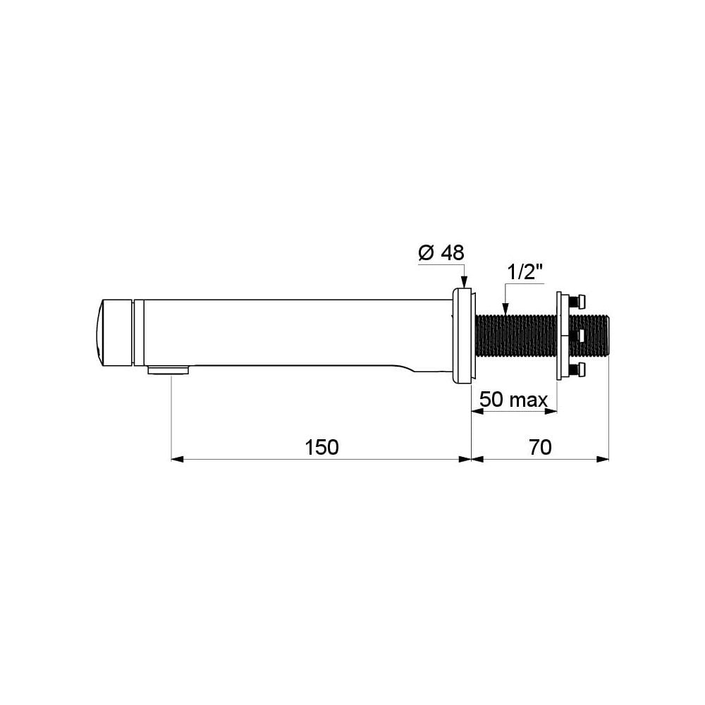 DELABIE TEMPOSOFT 2 Wall Mounted Time Flow Tap