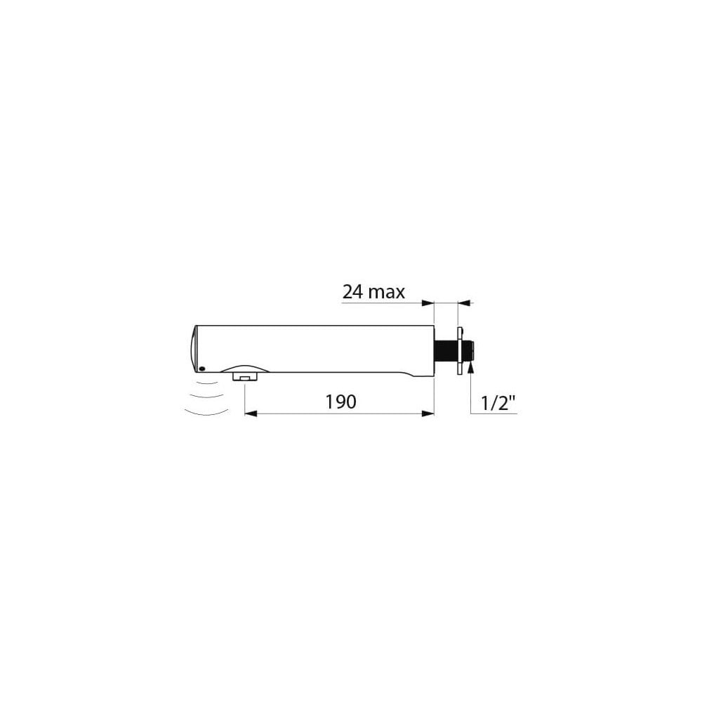 DELABIE TEMPOMATIC 4 190mm Electronic Sensor Tap For Panels