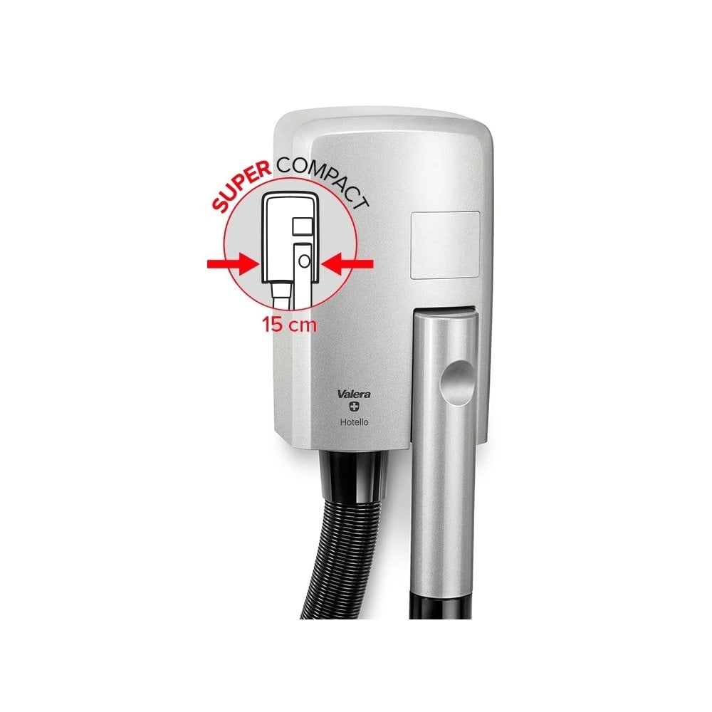 Asciugacapelli da parete per bagno Valera Hotello con tubo IP34 1200W | EPANB9