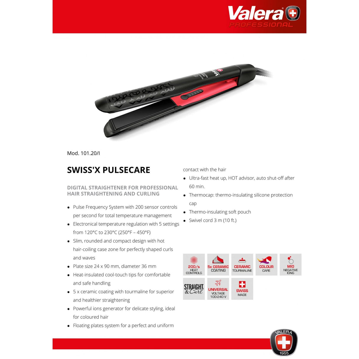 Swiss'X Pulsecare Hair Straighteners and Curler