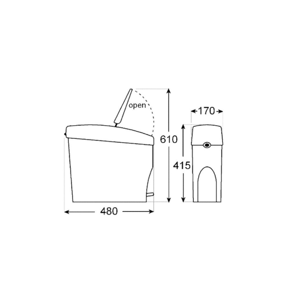 Pedal Operated Sanitary Disposal Bin - 20 Litres