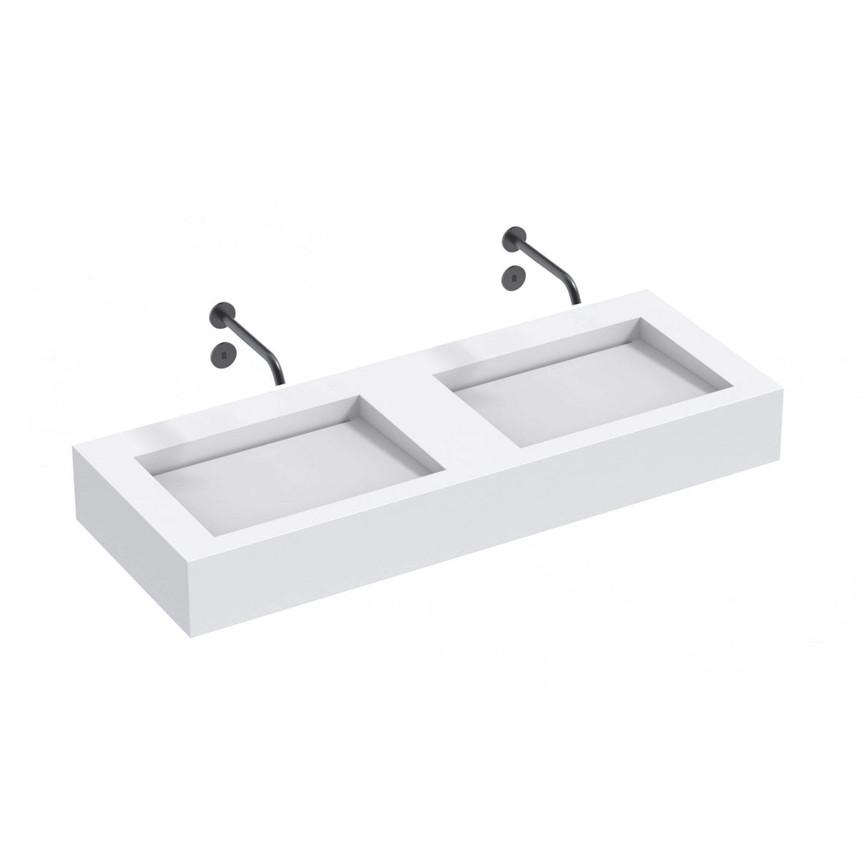 The Monolith M+ or L+ Series Wall Mounted Wash Basin L.1200mm (450 or 600mm Depth)