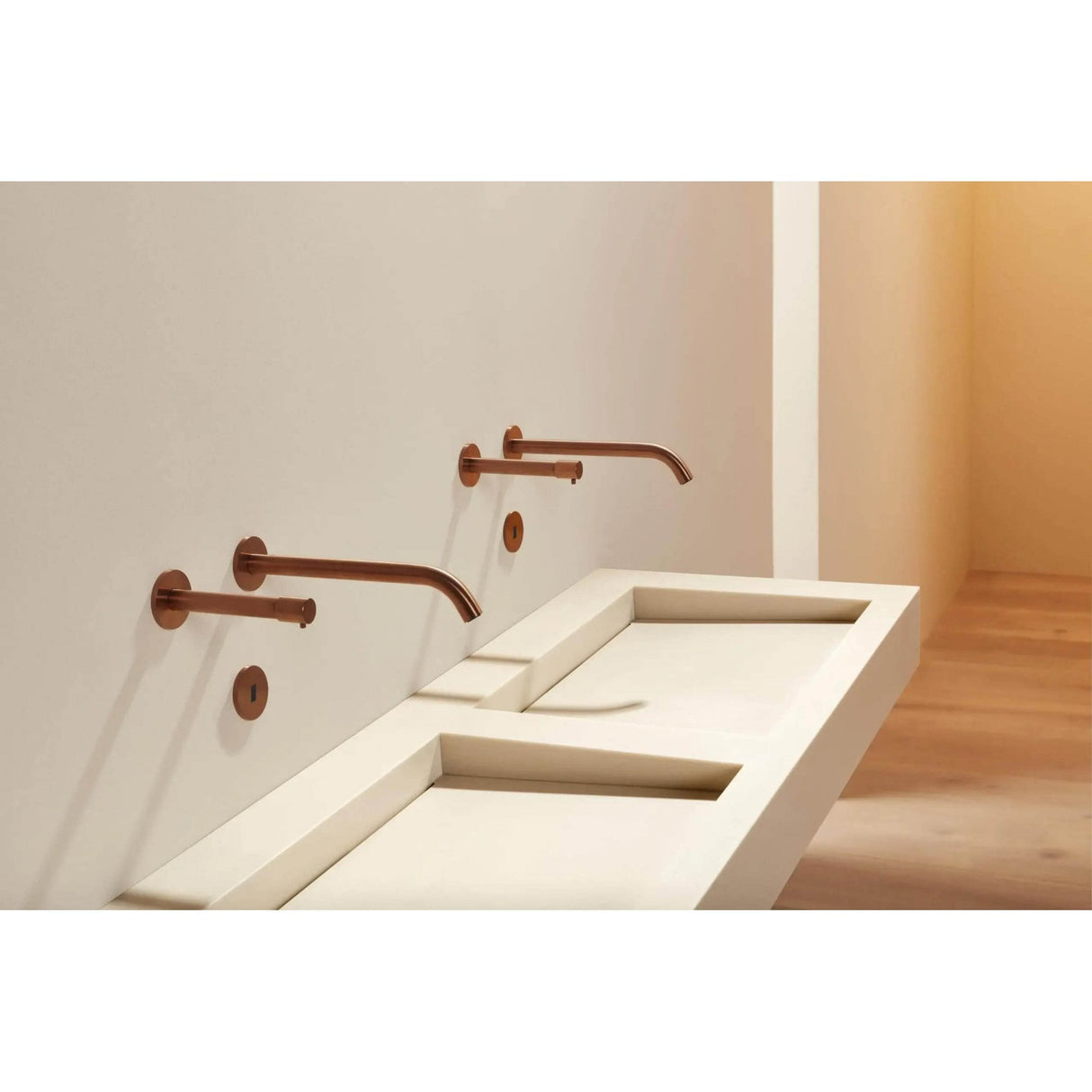 The Monolith M+ or L+ Series Wall Mounted Wash Basin L.2400mm (450 or 600mm Depth)