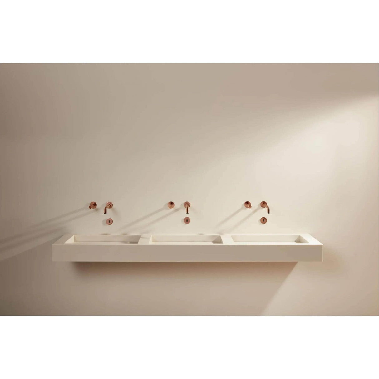 The Monolith M+ or L+ Series Wall Mounted Wash Basin L.2400mm (450 or 600mm Depth)