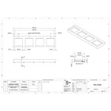 The Monolith M+ or L+ Series Wall Mounted Wash Basin L.2400mm (450 or 600mm Depth)