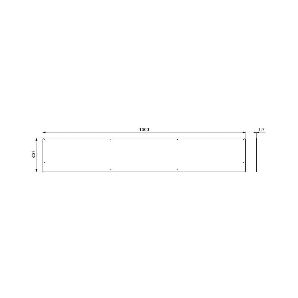 Spashback in Acciaio Inox per Lavatoio CANAL (Varie Lunghezze)