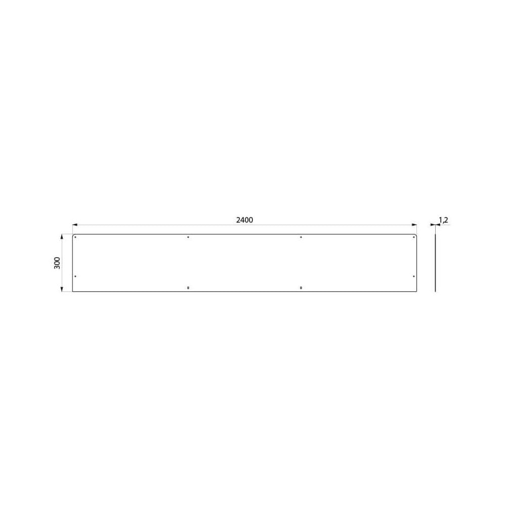 Spashback in Acciaio Inox per Lavatoio CANAL (Varie Lunghezze)
