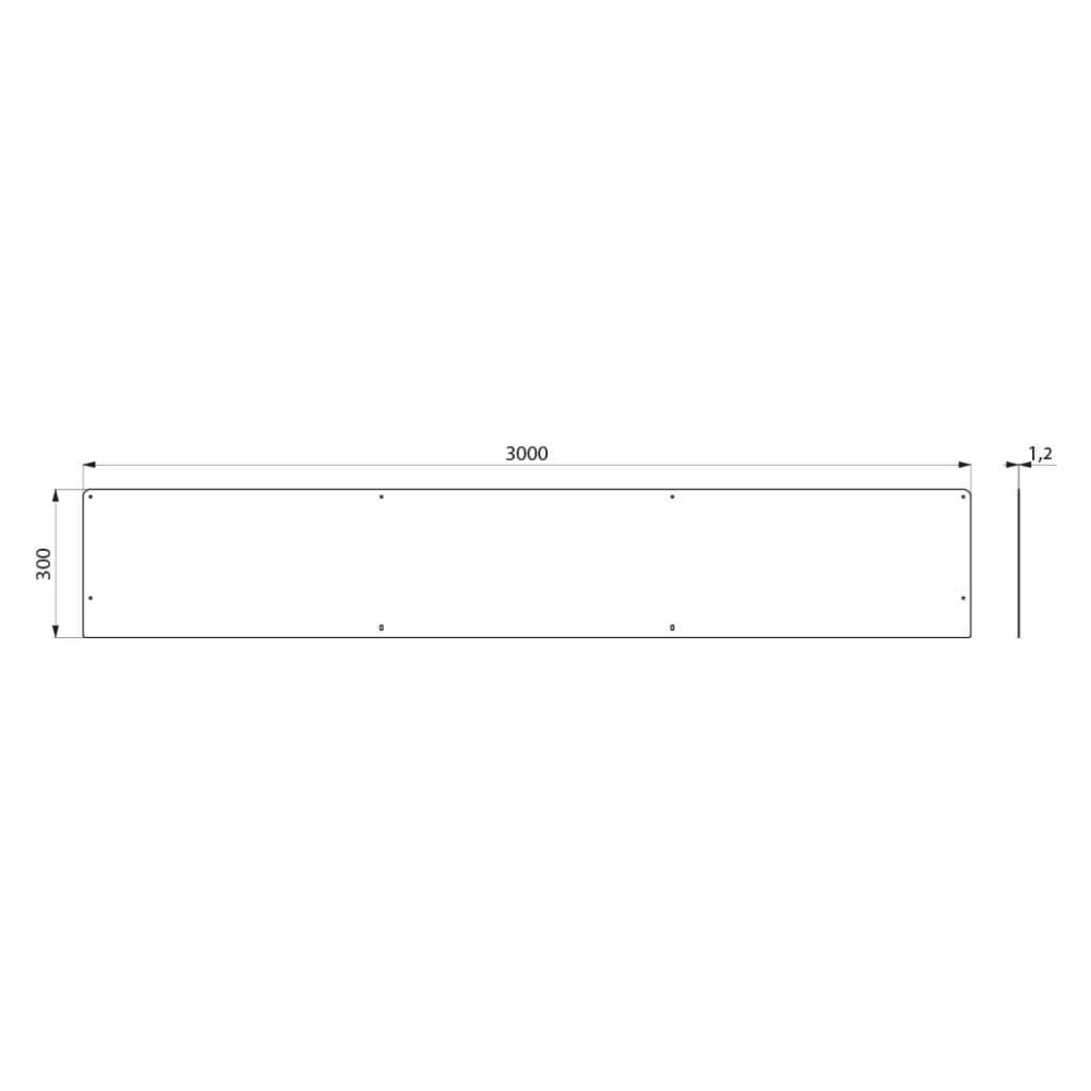 Spashback in Acciaio Inox per Lavatoio CANAL (Varie Lunghezze)