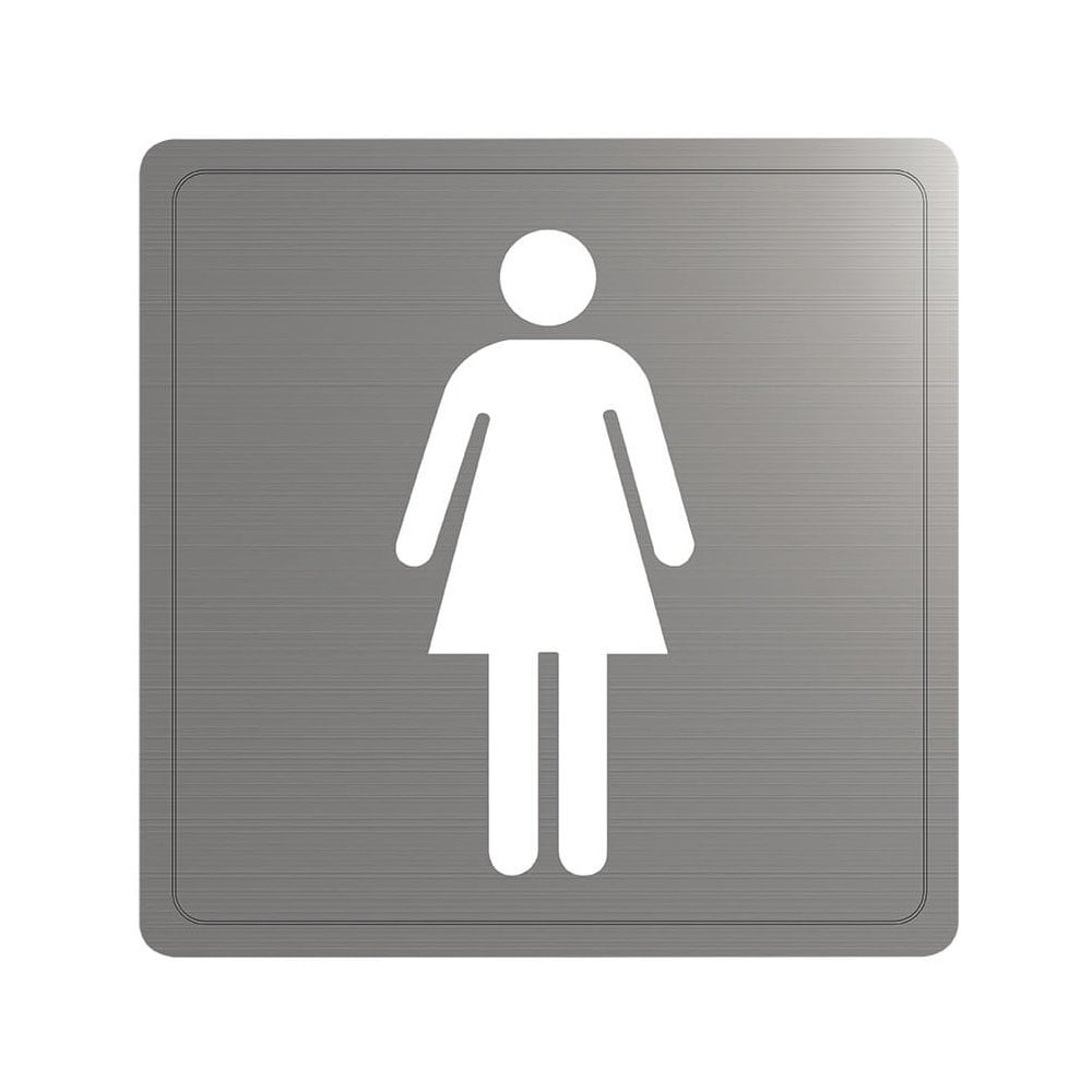 Stainless Steel Self-Adhesive Female Toilet Door Sign 510151S
